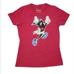 Nike Running T-Shirt Women's Size Medium Slim Fit Pink Short-sleeved